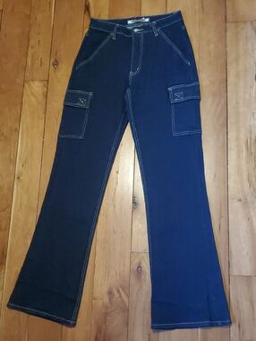 Daily Jeans Navy Cargo Jeans with Contrast Stitching NWOT